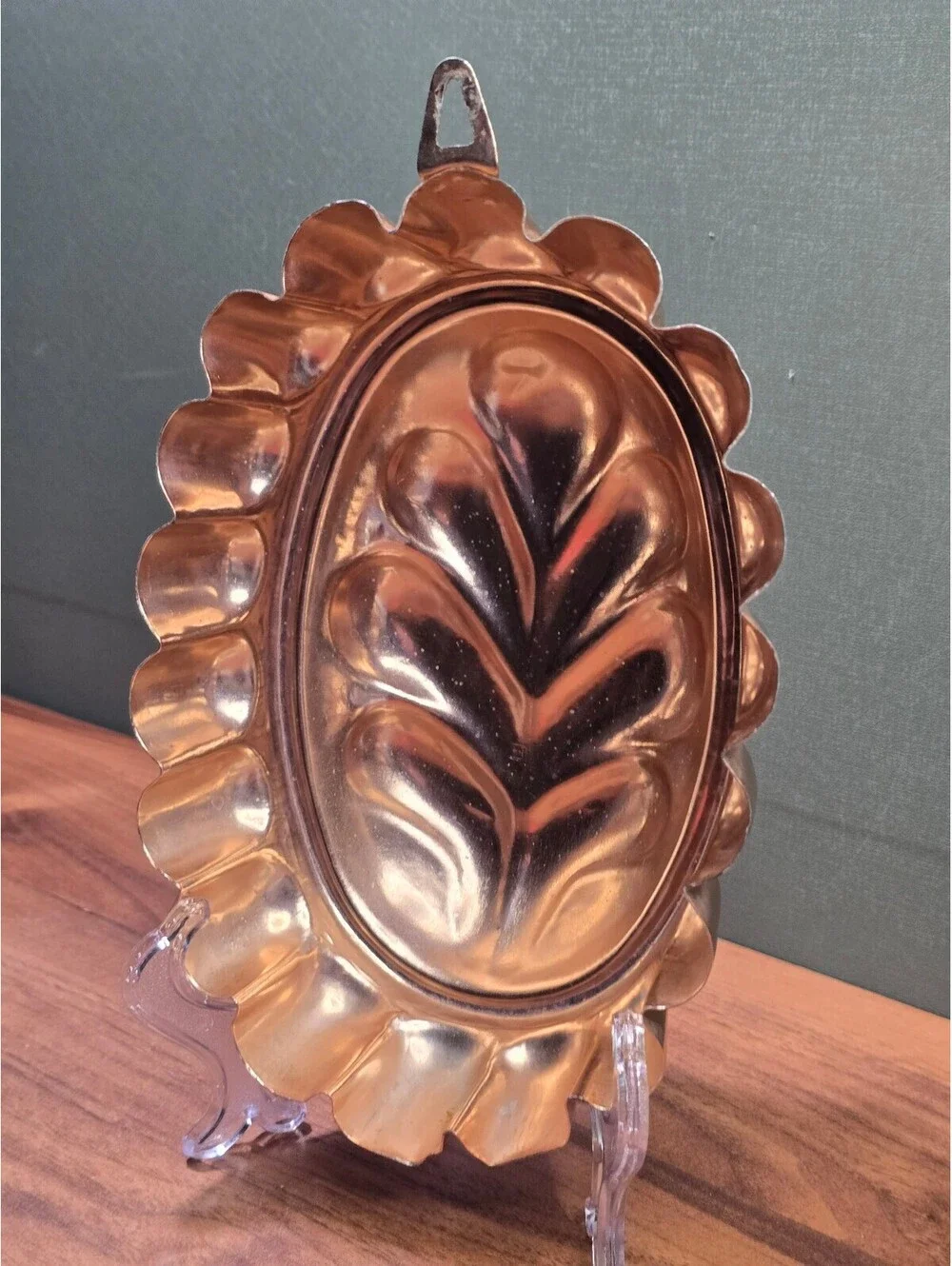 Vintage Copper Jello Mold Wall Hanging Kitchen Fruit Decor Sign
